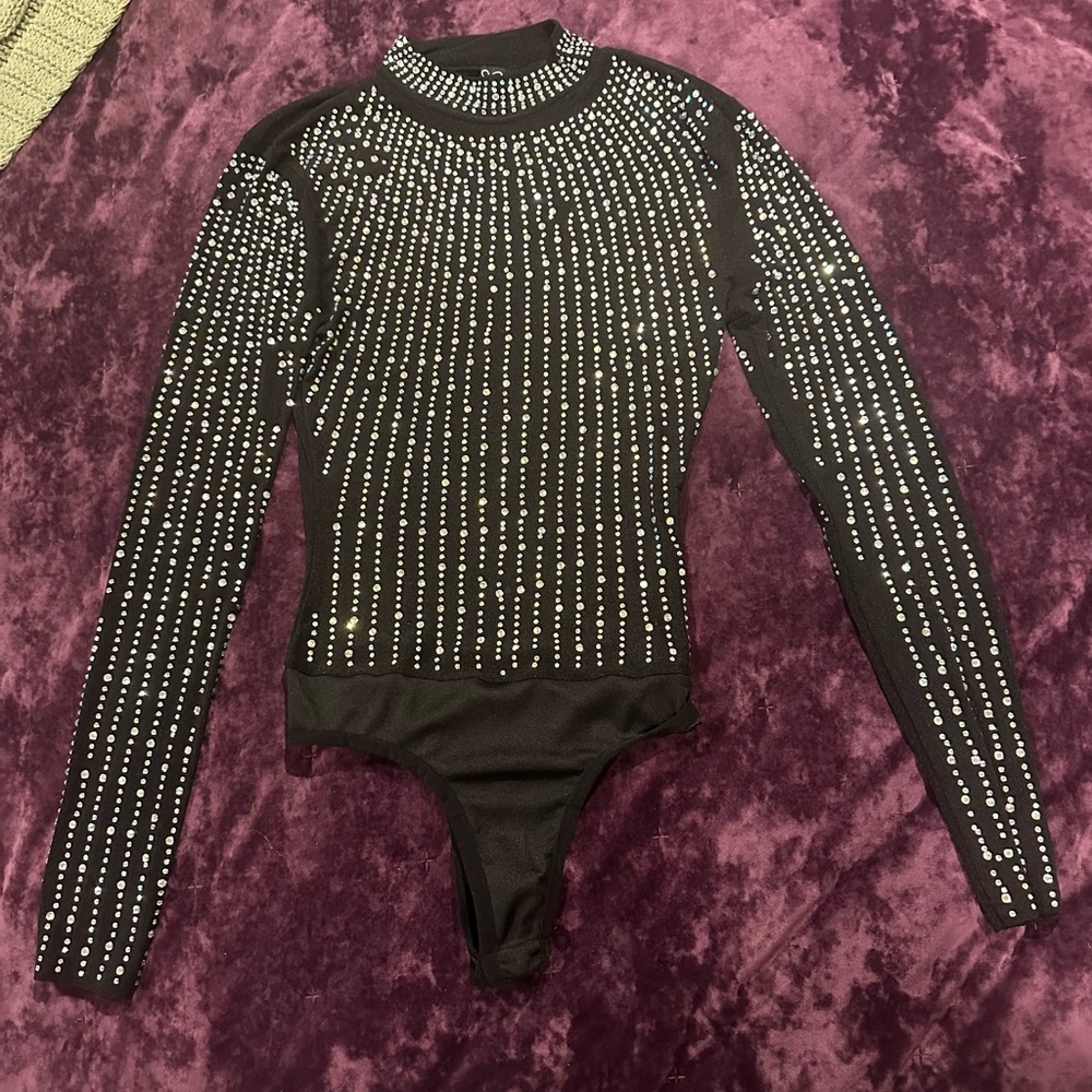 Rhinestone body suit, size small, wore once